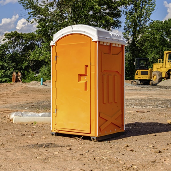 how often are the porta potties cleaned and serviced during a rental period in Stinnett